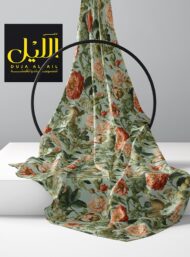 Leaf flower style with green,pink colors - Image 2