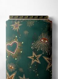 Star mixed style with green, yellow colors