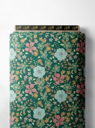 Petal flower style with green,pink colors