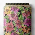 Petal flower style with pink,green colors