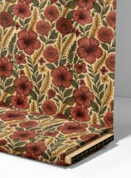 Bloom flower style with red,green colors - Image 4