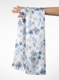 Shell ocean and sky style with blue, white colors - Image 3