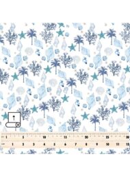 Shell ocean and sky style with blue, white colors - Image 5