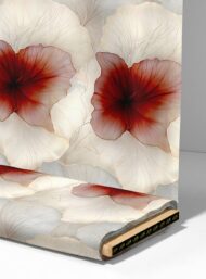 Petal flower style with red,white colors - Image 4