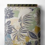 Leaf flower style with green,blue colors