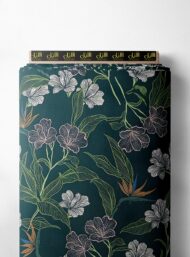 Bloom flower style with green,white colors