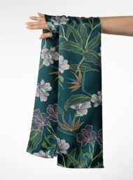 Bloom flower style with green,white colors - Image 3