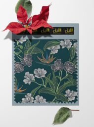 Bloom flower style with green,white colors - Image 6