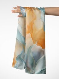 Wave abstract style with blue,orange colors - Image 3