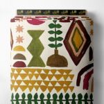 Shape mixed style with green,yellow colors