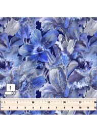 Bloom flower style with blue,white colors - Image 5