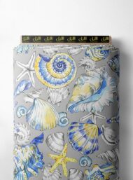 Shell ocean and sky style with grey,blue colors