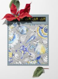 Shell ocean and sky style with grey,blue colors - Image 6