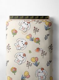 Dog animal style with pink,green colors