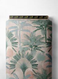Palm nature style with green,pink colors