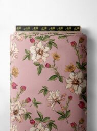 Petal flower style with pink,green colors