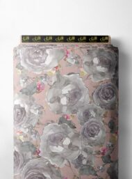 Rose flower style with grey, pink colors