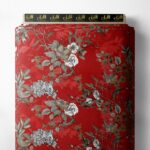 Leaf flower style with red,green colors