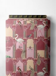 Bird flower style with pink,white colors