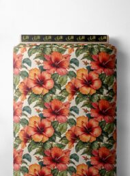 Petal flower style with red,green colors