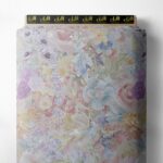 Bloom flower style with pink, green colors