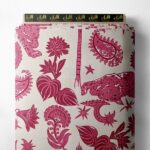 Leopard nature style with pink, red colors