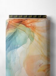 Flow abstract style with blue,orange colors