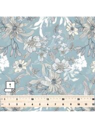 Bloom flower style with grey,white colors - Image 5