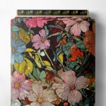 Petal flower style with pink,green colors