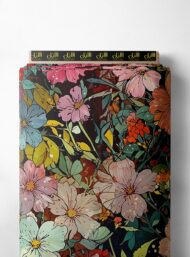 Petal flower style with pink,green colors