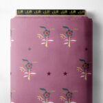 Stem flower style with pink,green colors