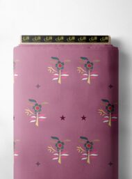 Stem flower style with pink,green colors