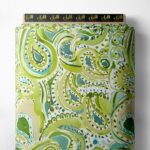 Swirl mixed style with green,white colors