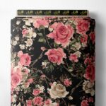 Rose flower style with pink,green colors