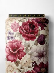 Bloom flower style with red,pink colors