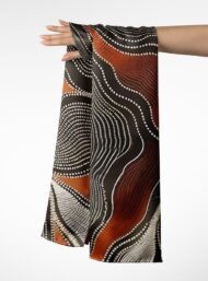 Wave abstract style with black,red colors - Image 3