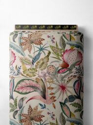 Leaf flower style with pink,green colors