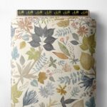 Leaf flower style with green,brown colors