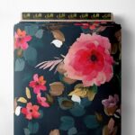 Petal flower style with pink,green colors