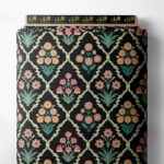 Bloom flower style with red,green colors