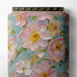 Bloom flower style with pink,yellow colors