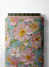 Bloom flower style with pink,yellow colors