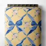 Bow flower style with blue,yellow colors