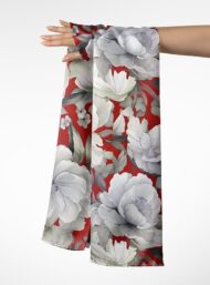 Bloom flower style with white, red colors - Image 3
