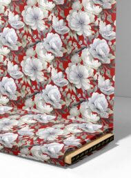 Bloom flower style with white, red colors - Image 4