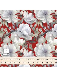 Bloom flower style with white, red colors - Image 5