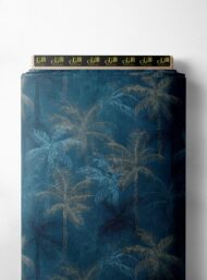 Palm nature style with blue,green colors