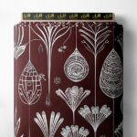 Leaf flower style with brown, white colors