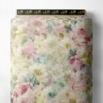 Bloom flower style with pink,green colors