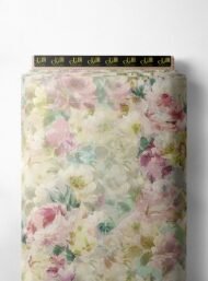 Bloom flower style with pink,green colors